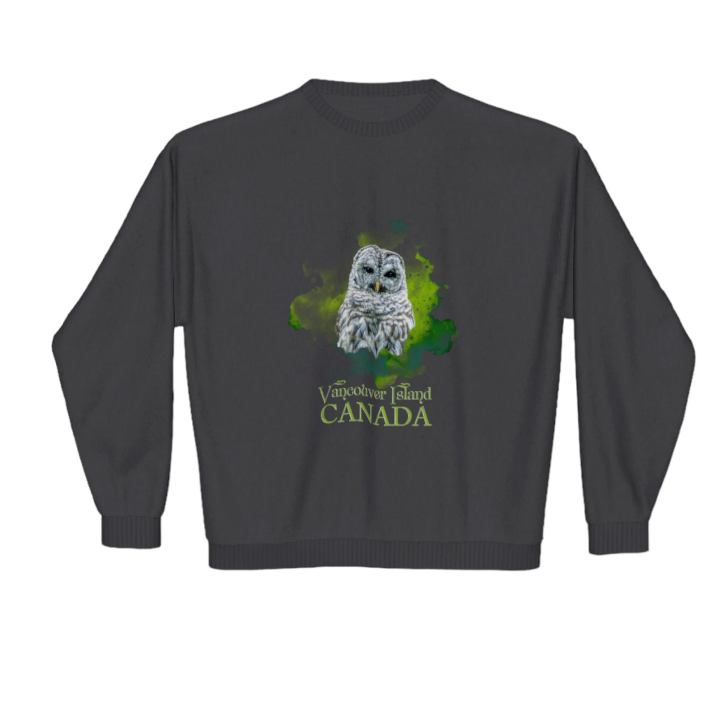 Wise Owl Vancouver Island Canada Premium Crewneck Sweatshirt