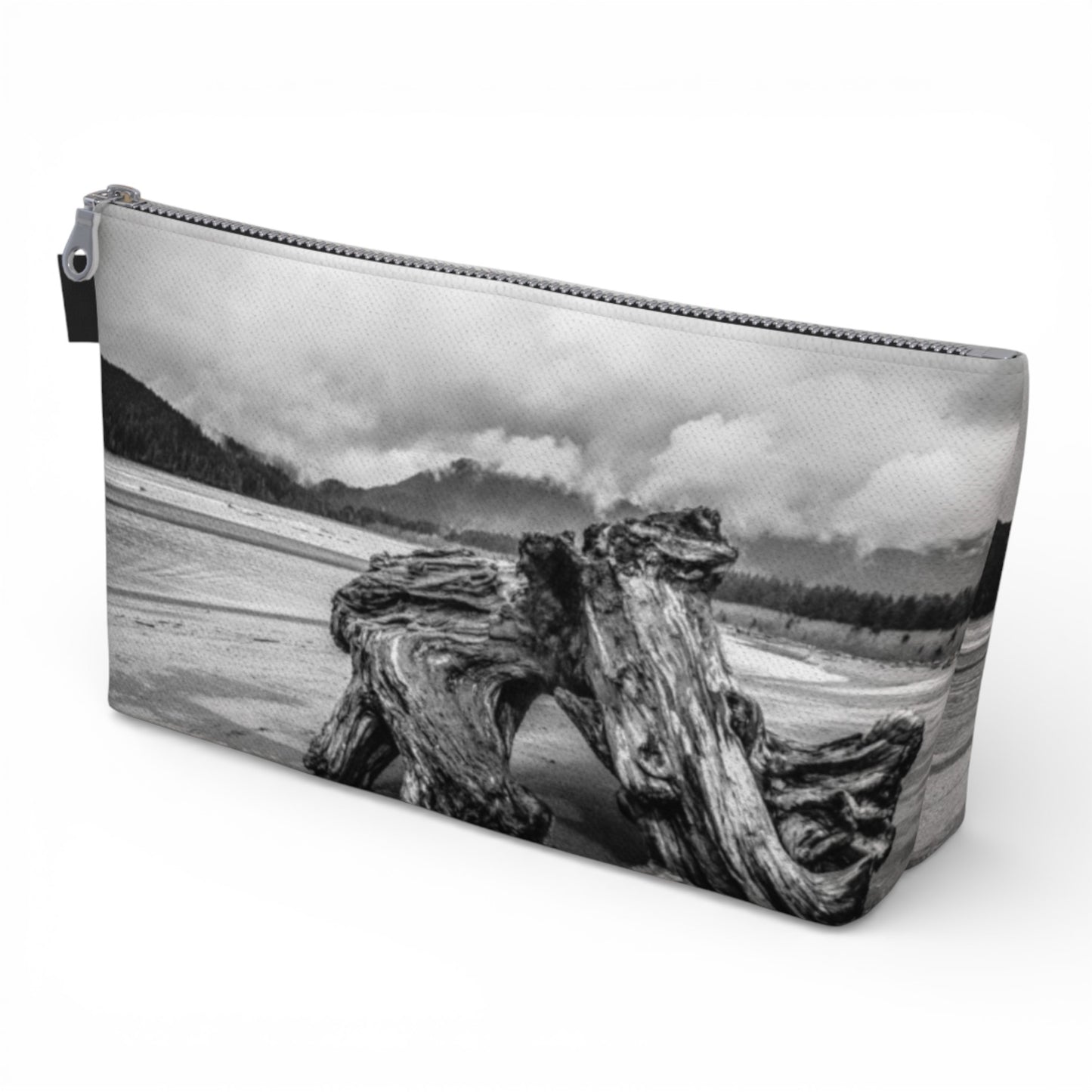 Driftwood Monument Port Renfrew Makeup Travel Bag: Rustic Coastal-Inspired Cosmetic Case