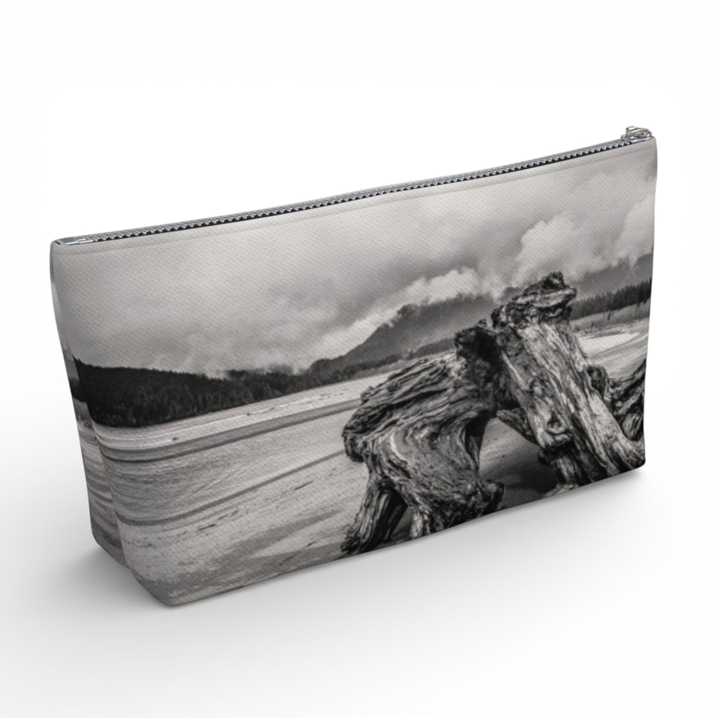 Driftwood Monument Port Renfrew Makeup Travel Bag: Rustic Coastal-Inspired Cosmetic Case