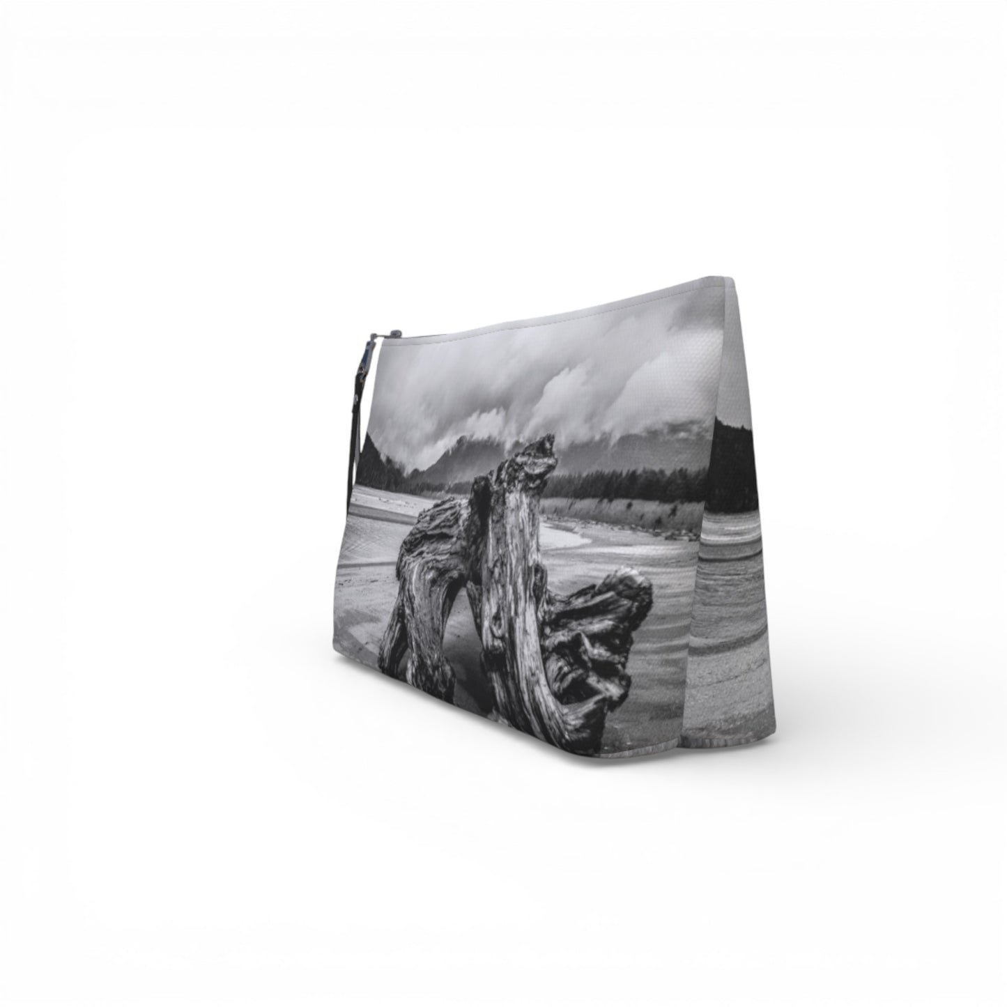 Driftwood Monument Port Renfrew Makeup Travel Bag: Rustic Coastal-Inspired Cosmetic Case