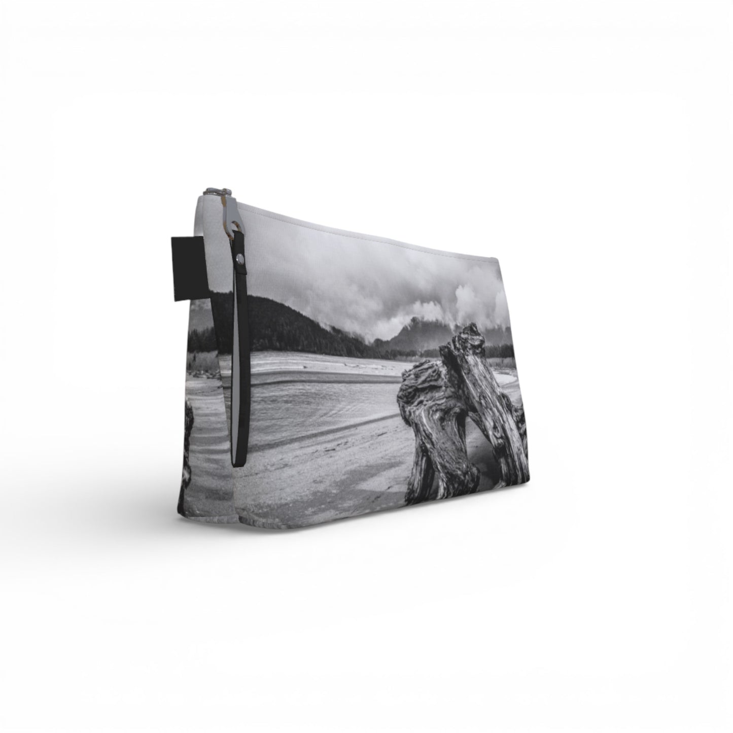 Driftwood Monument Port Renfrew Makeup Travel Bag: Rustic Coastal-Inspired Cosmetic Case