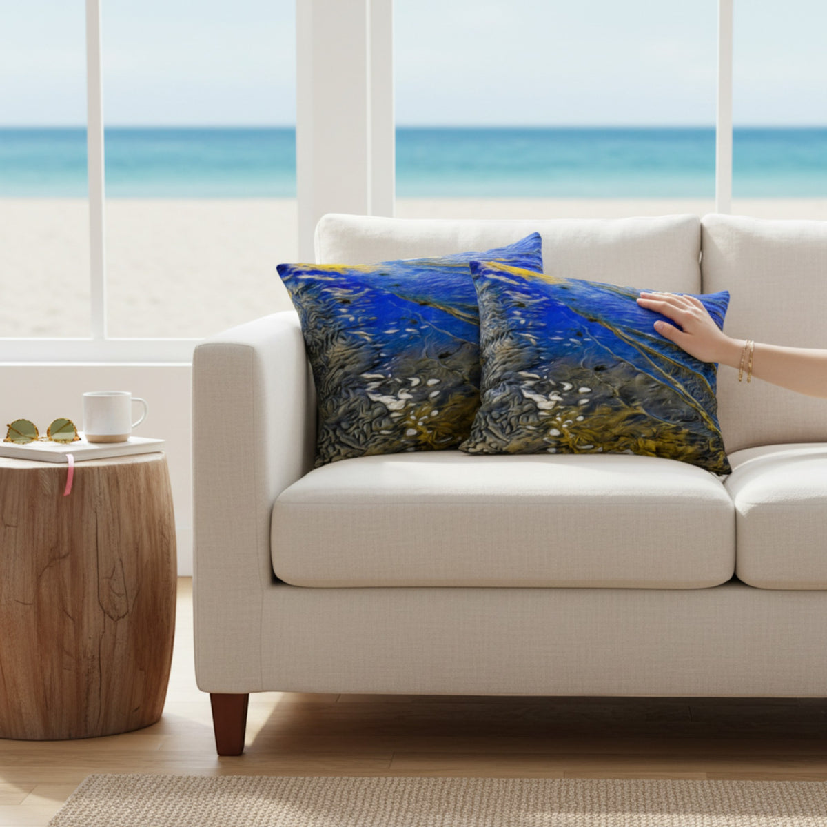 Ebb and Flow 20"x14" Throw Pillow Cover