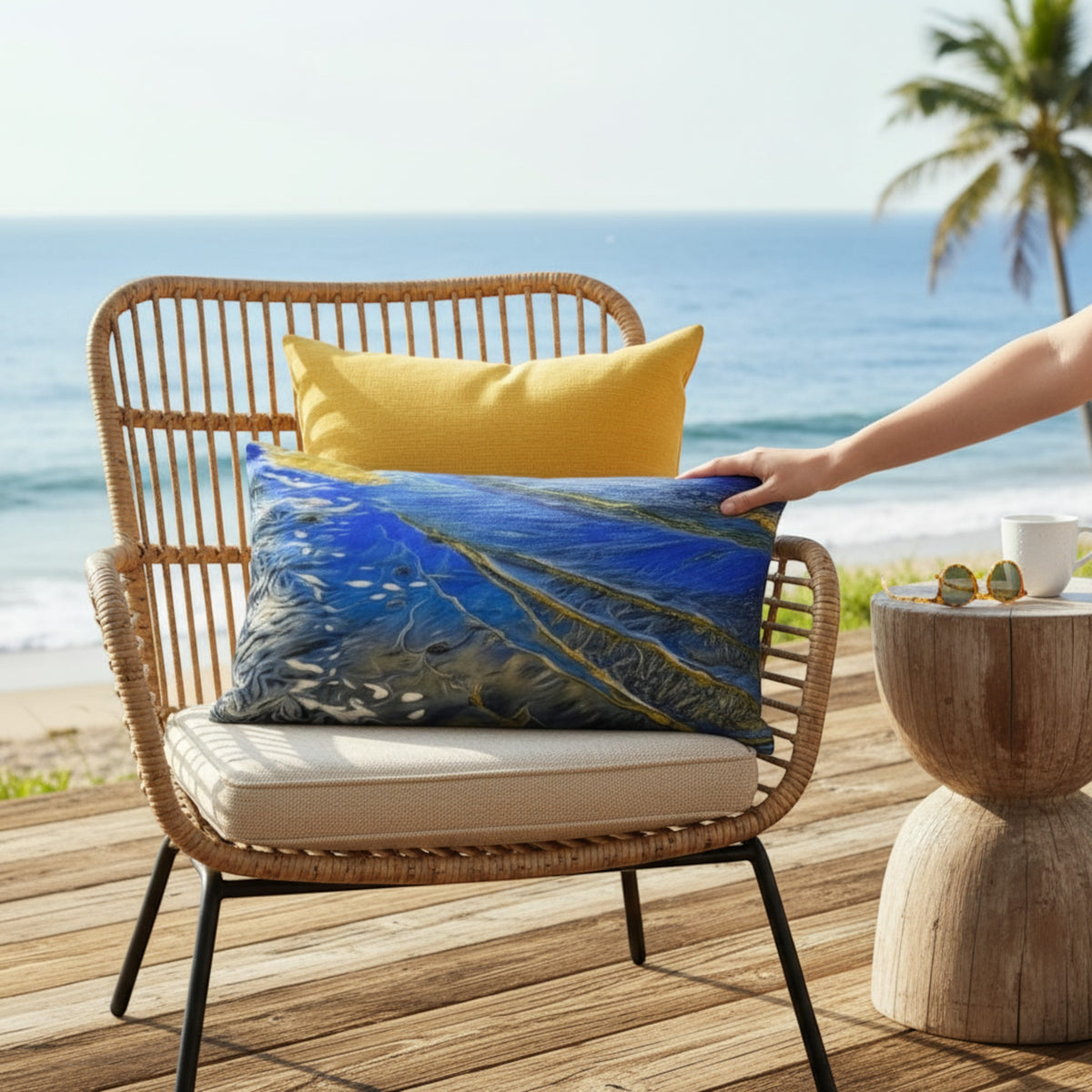 Ebb and Flow 24"x12" Throw Pillow Cover