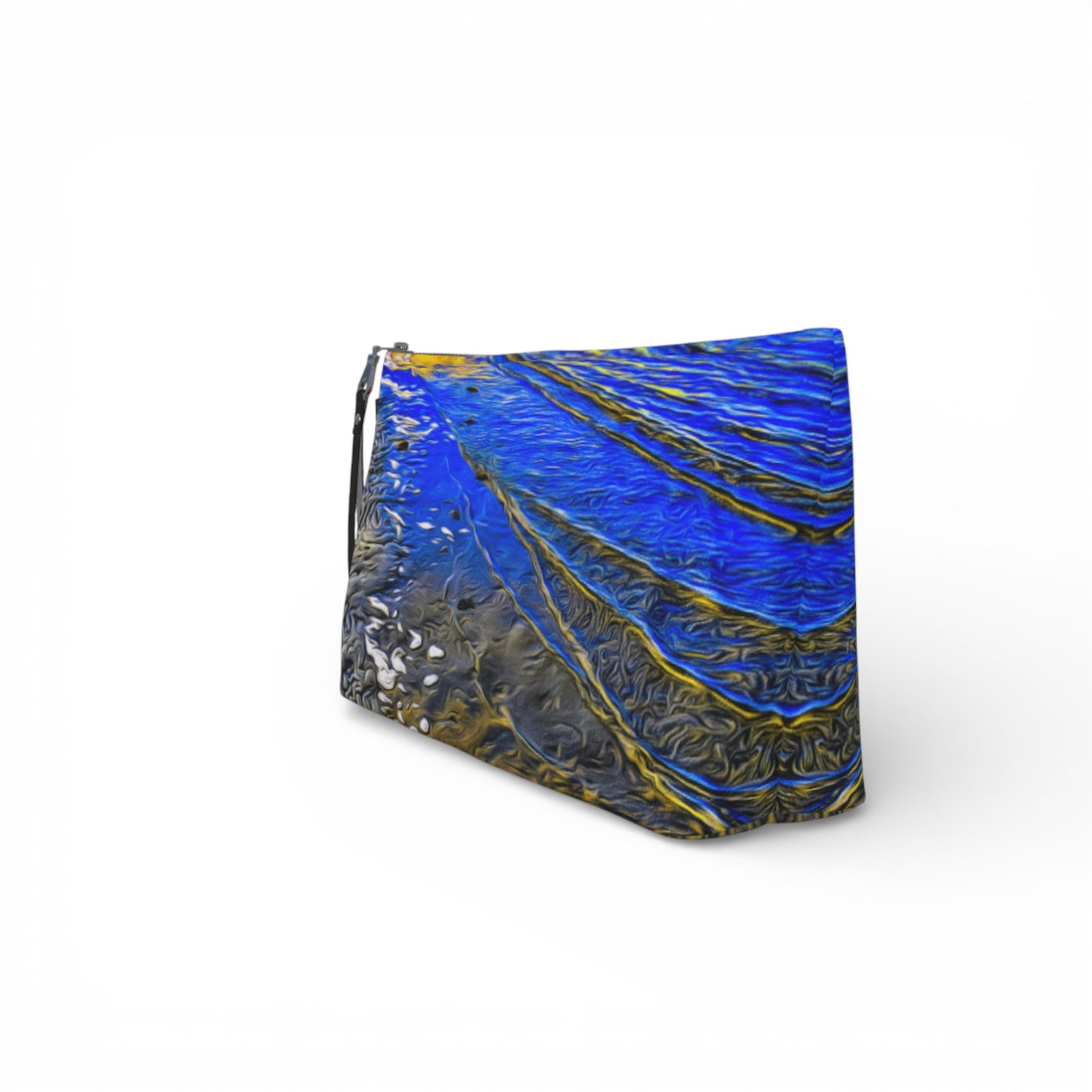 Ebb & Flow Makeup Travel Bag: Rhythmic Coastal-Inspired Cosmetic Case