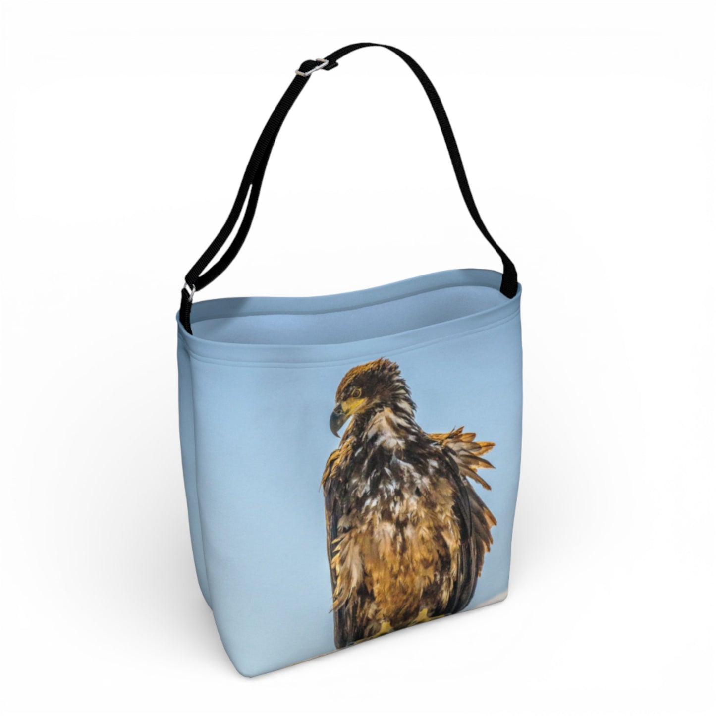 Eye On You Eagle Neoprene Day Tote: Majestic Wildlife-Inspired Tote Bag