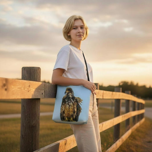 Eye On You Eagle Neoprene Day Tote: Majestic Wildlife-Inspired Tote Bag