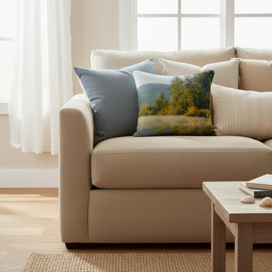 Fairy Lake Sunrise 20"x14" Throw Pillow Cover