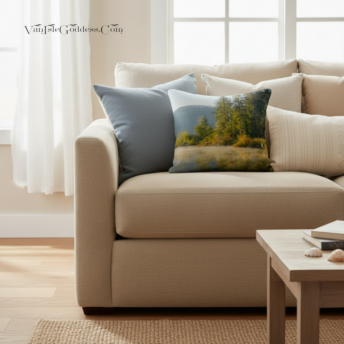 Fairy Lake Sunrise 18"x18" Throw Pillow Cover