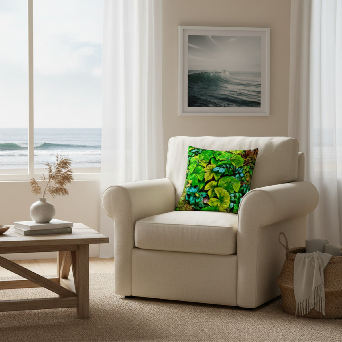 Forest Floor Cathedral Grove 18"x18" Throw Pillow Cover