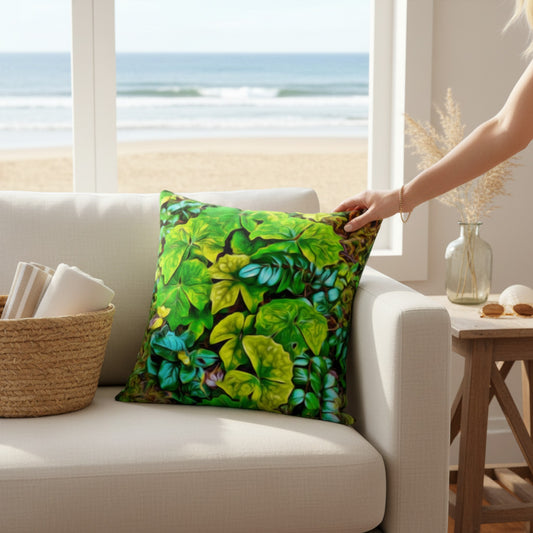Forest Floor Cathedral Grove 18"x18" Throw Pillow Cover