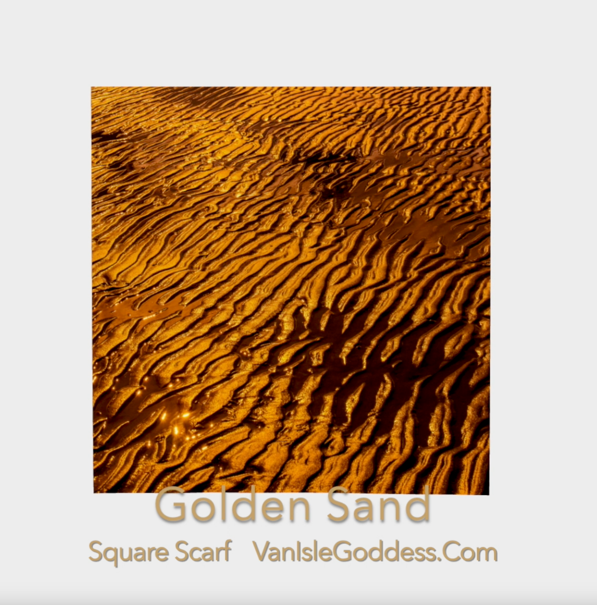 Golden Sand Square Scarf shown  full size.