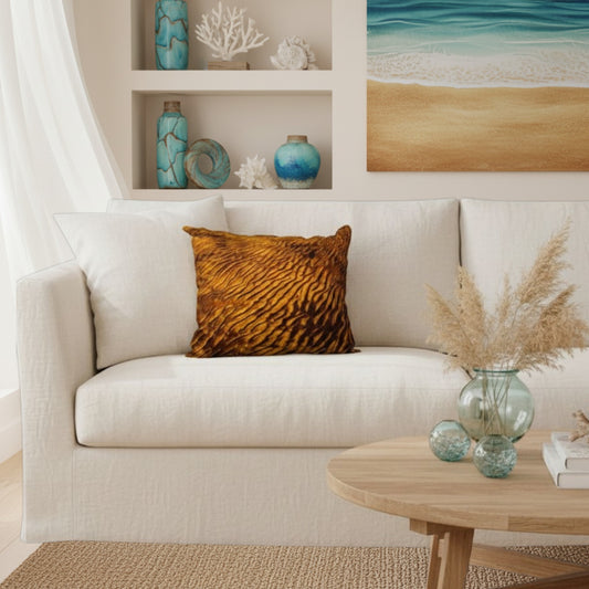 Golden Sand 20" x 14" Throw Pillow Cover
