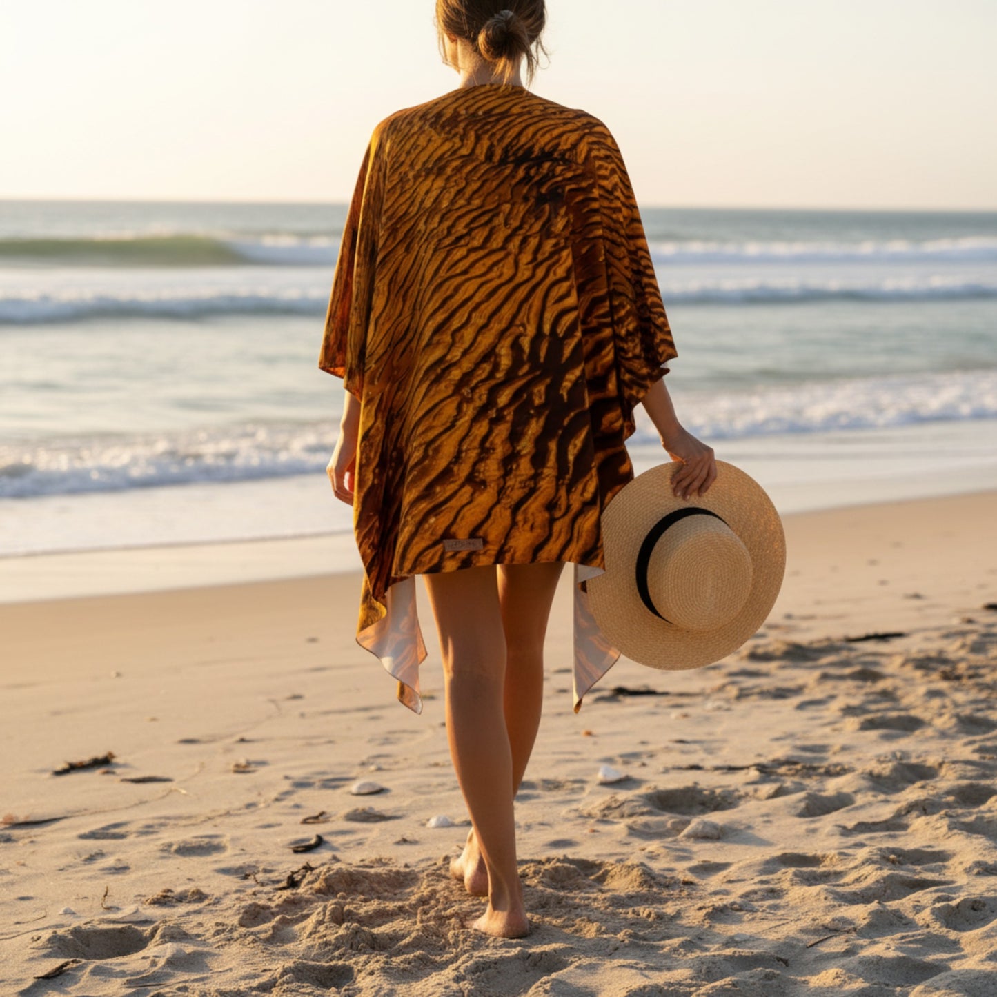 Golden Sand Draped Kimono