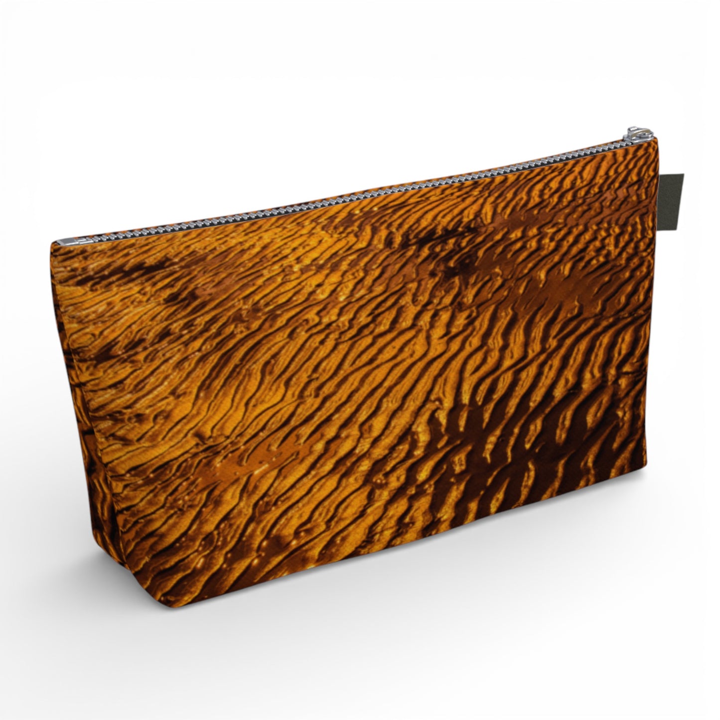 Golden Sand Makeup Travel Bag: Radiant Beach-Inspired Cosmetic Case