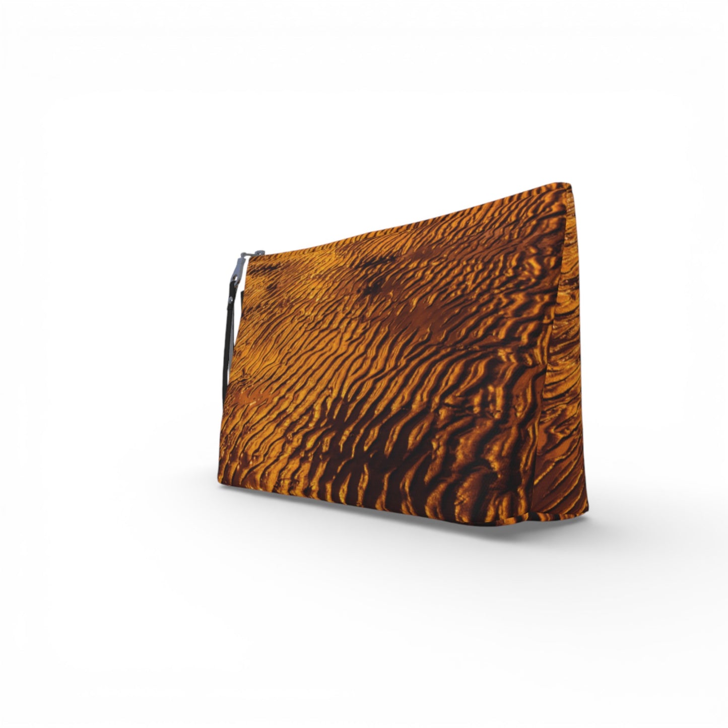 Golden Sand Makeup Travel Bag: Radiant Beach-Inspired Cosmetic Case