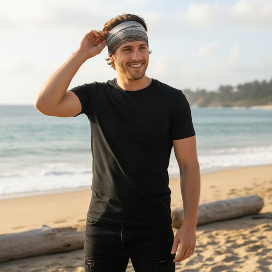 Gray Day Headband Neck Gaiter