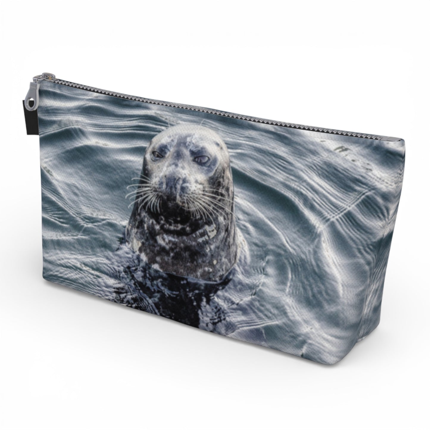 Harbour Seal Vancouver Island Makeup Travel Bag: Adorable Coastal Wildlife-Inspired Cosmetic Case