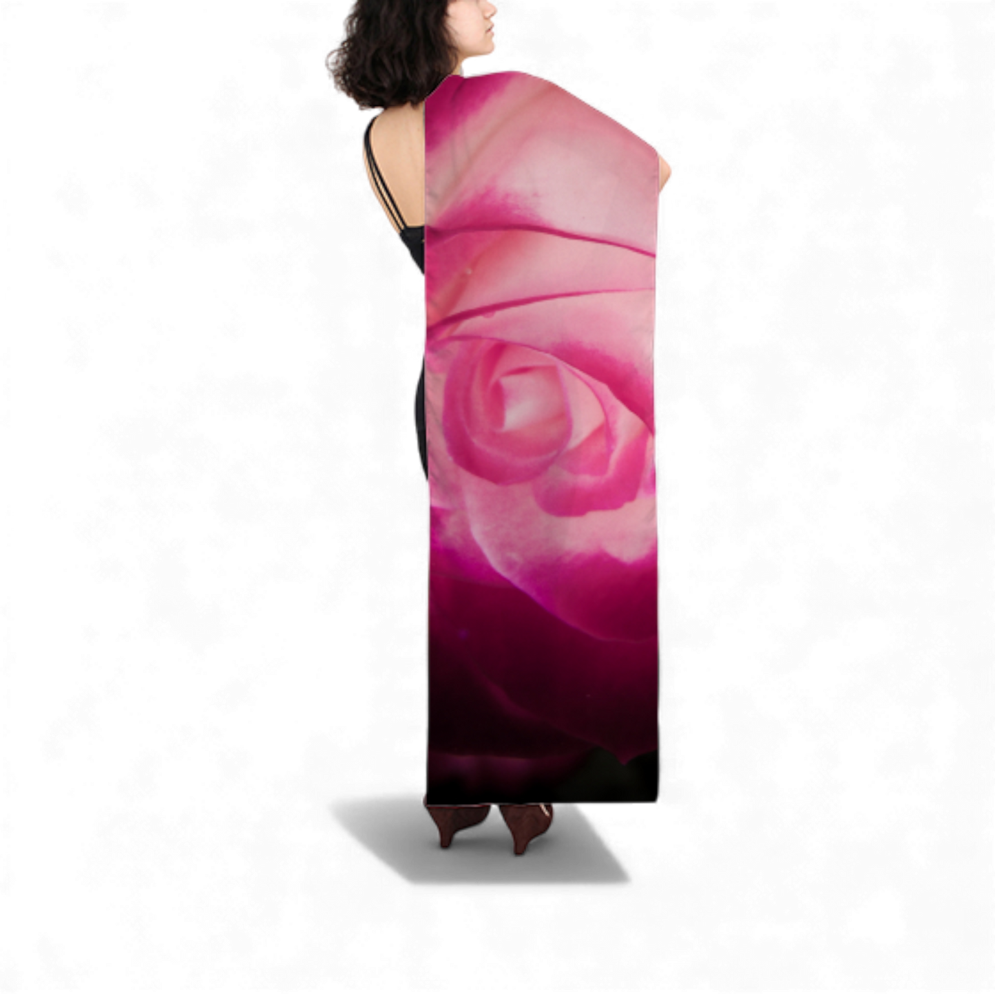 Illuminated Rose Long Scarf