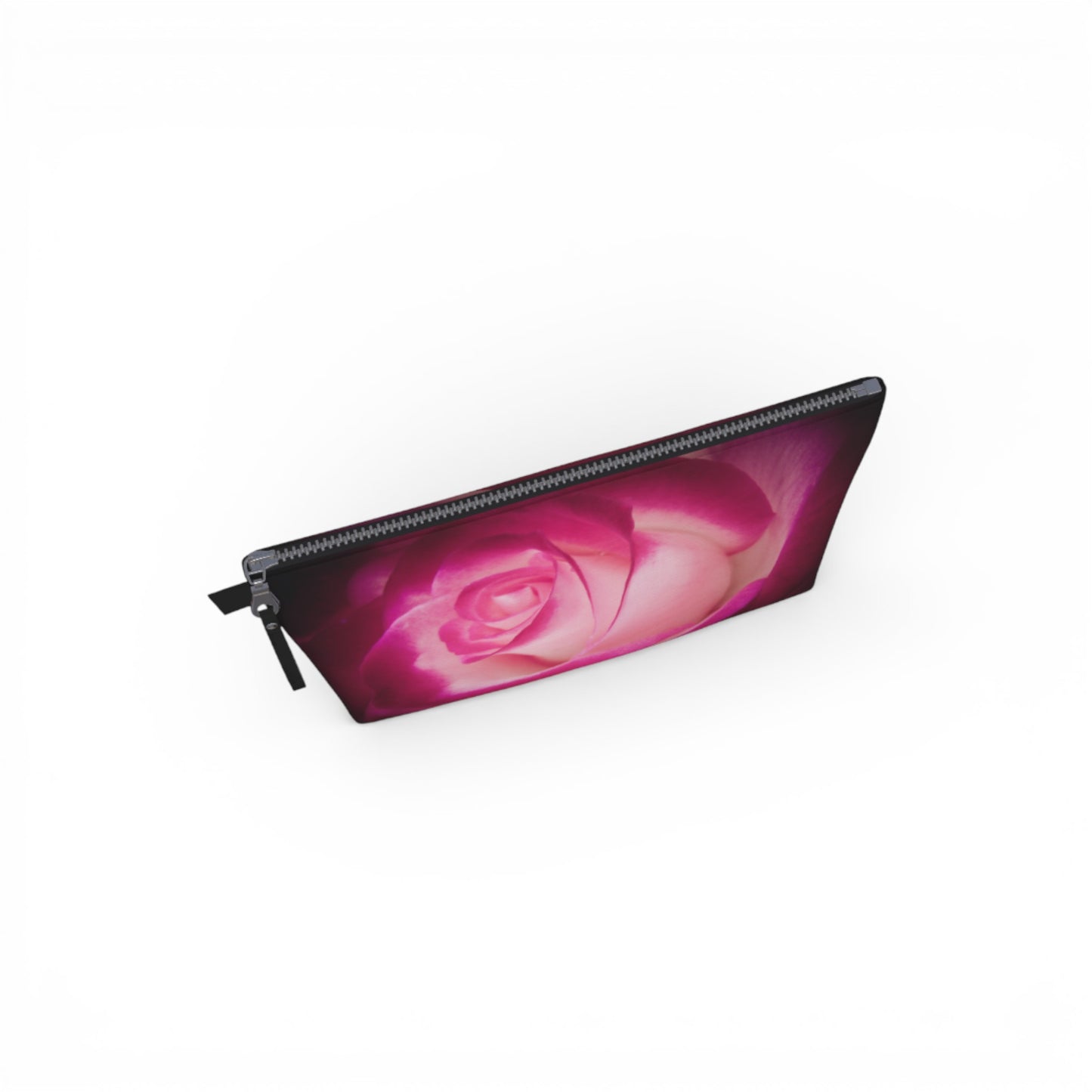 Illuminated Rose Makeup Travel Bag: Radiant Floral-Inspired Cosmetic Case