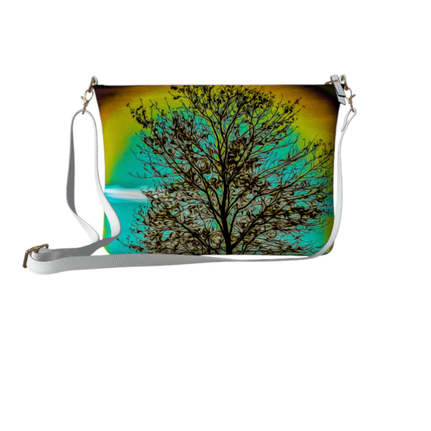 Island Tree of Life Vegan Leather Crossbody Purse