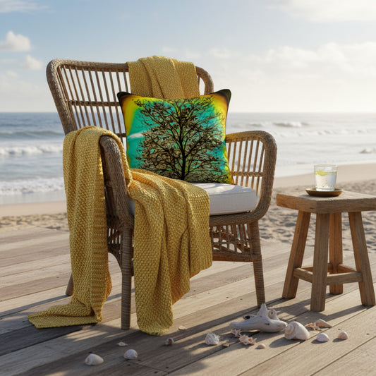 Island Tree of Life 18"x18" Throw Pillow Cover