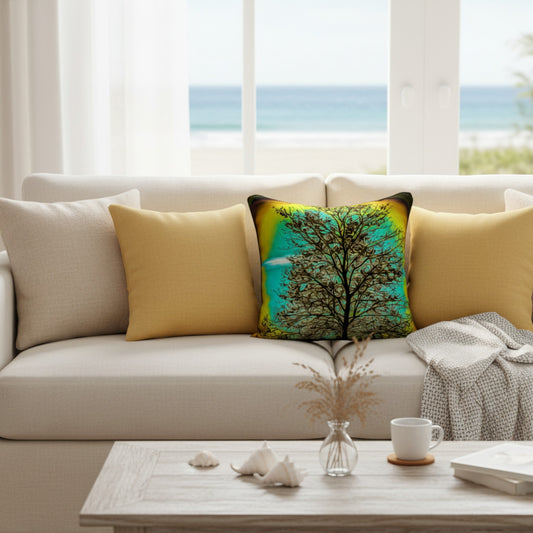 Island Tree of Life 18"x18" Throw Pillow Cover