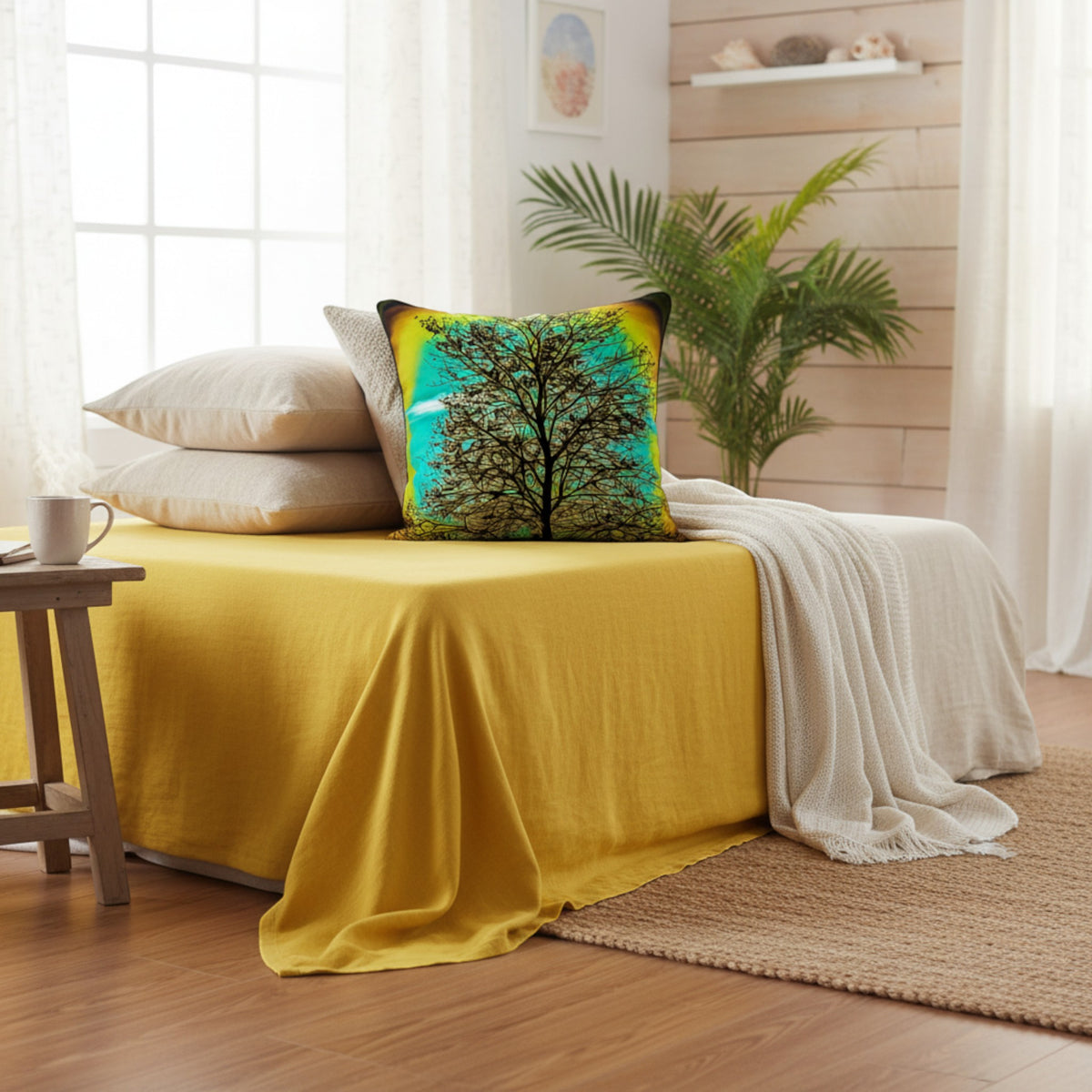 Island Tree of Life 26"x20" Throw Pillow Cover