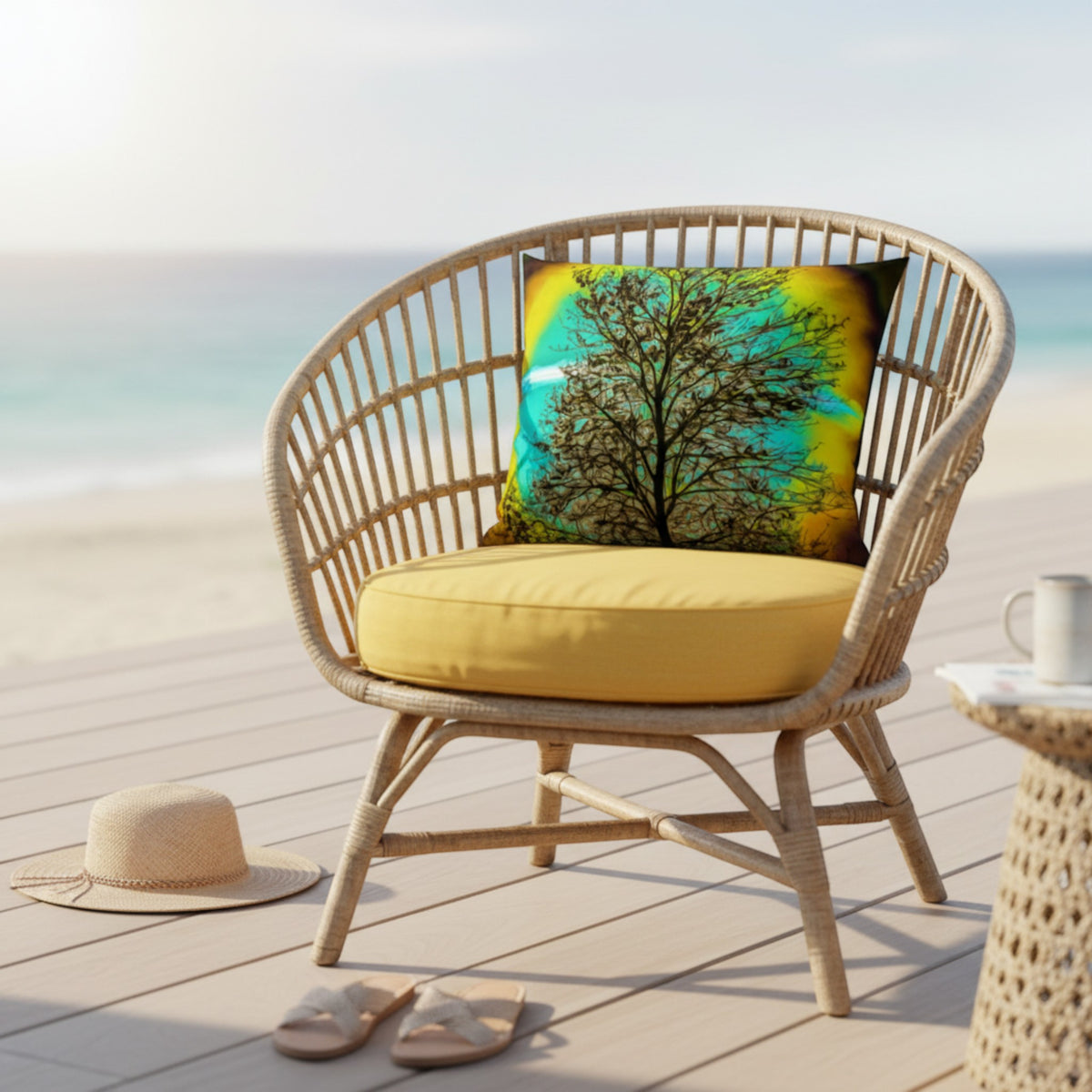 Island Tree of Life 26"x20" Throw Pillow Cover