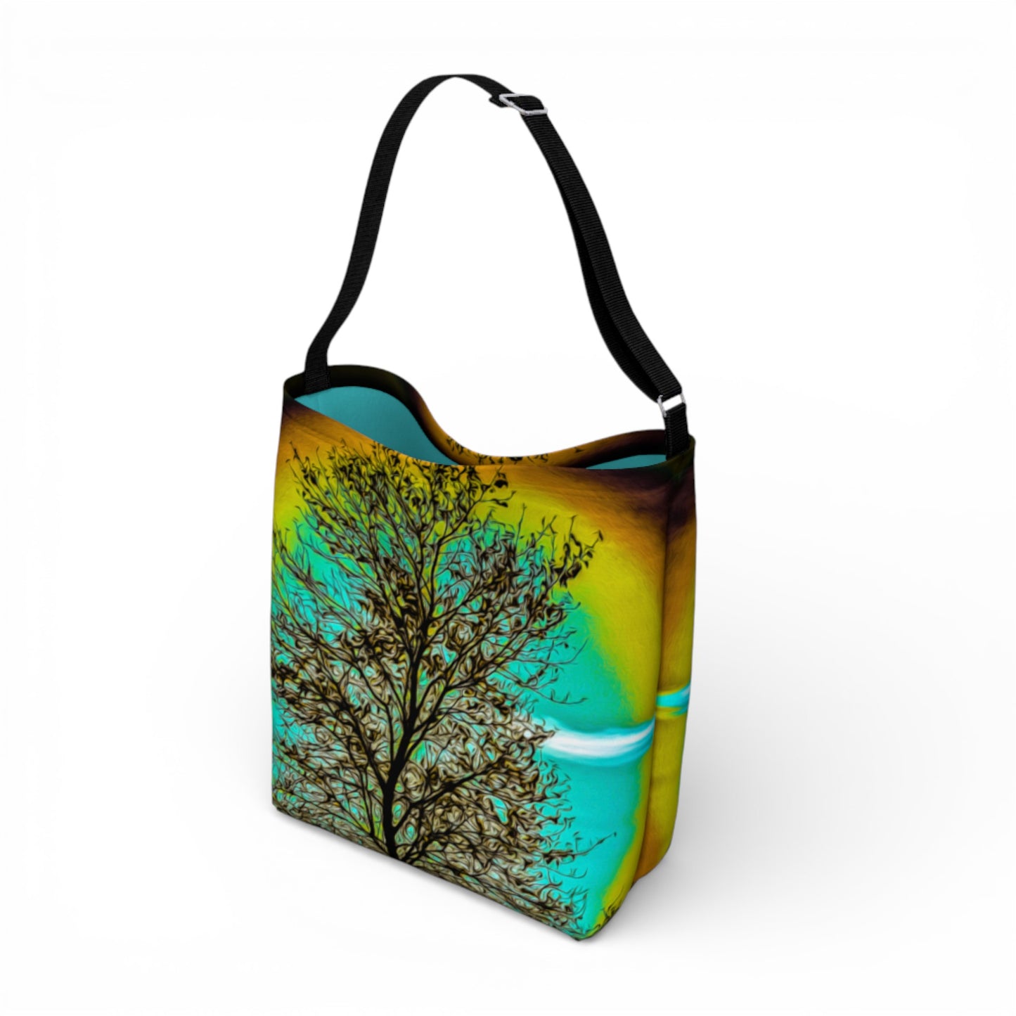 Island Tree of Life Neoprene Day Tote: Enchanting Nature-Inspired Print Bag