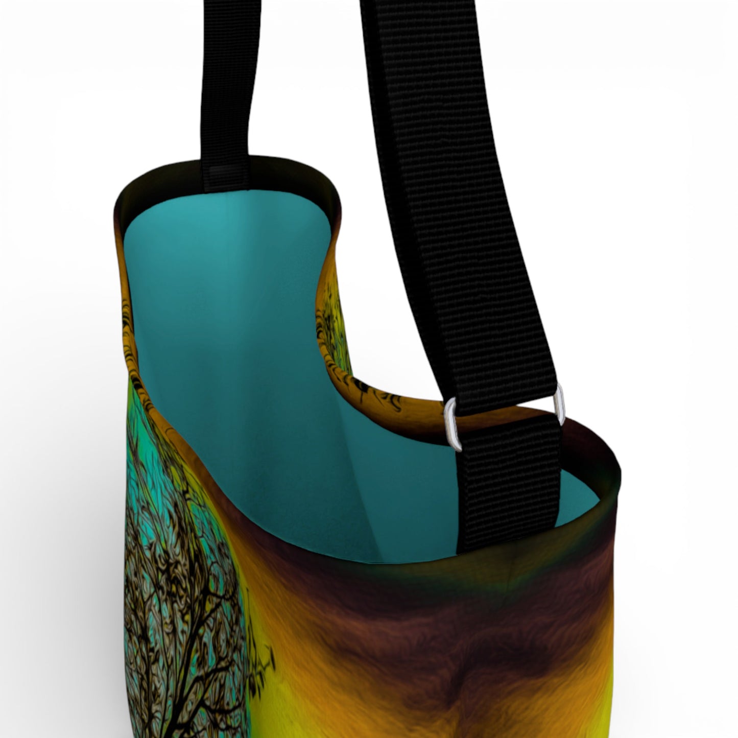 Island Tree of Life Neoprene Day Tote: Enchanting Nature-Inspired Print Bag