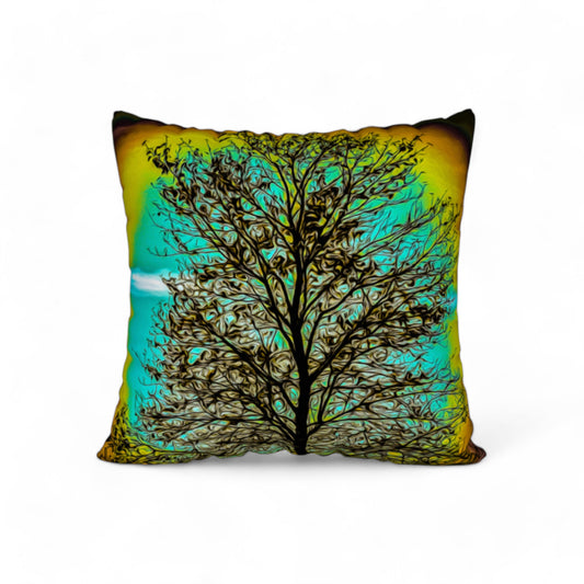 Island Tree of Life 22"x22" Throw Pillow Cover