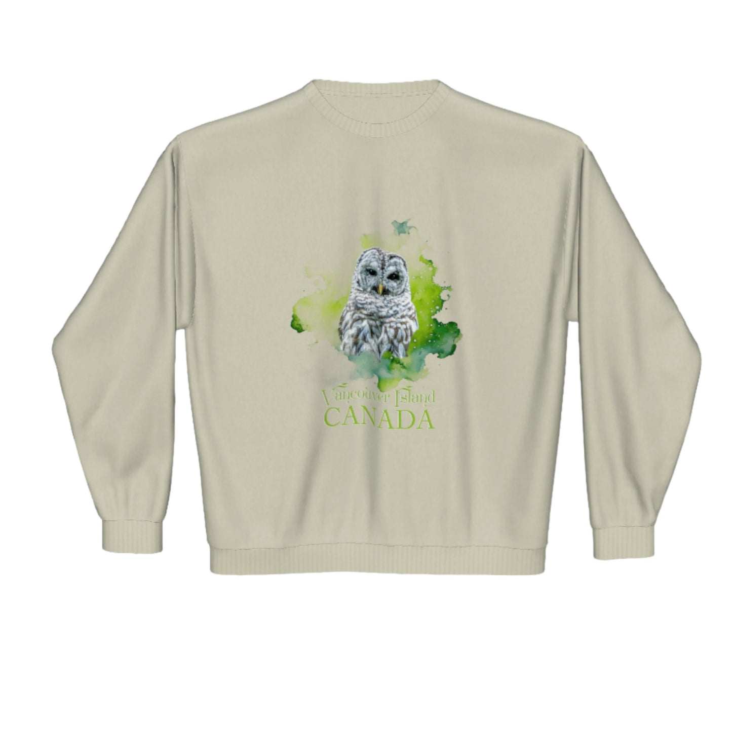 Wise Owl Vancouver Island Canada Premium Crewneck Sweatshirt