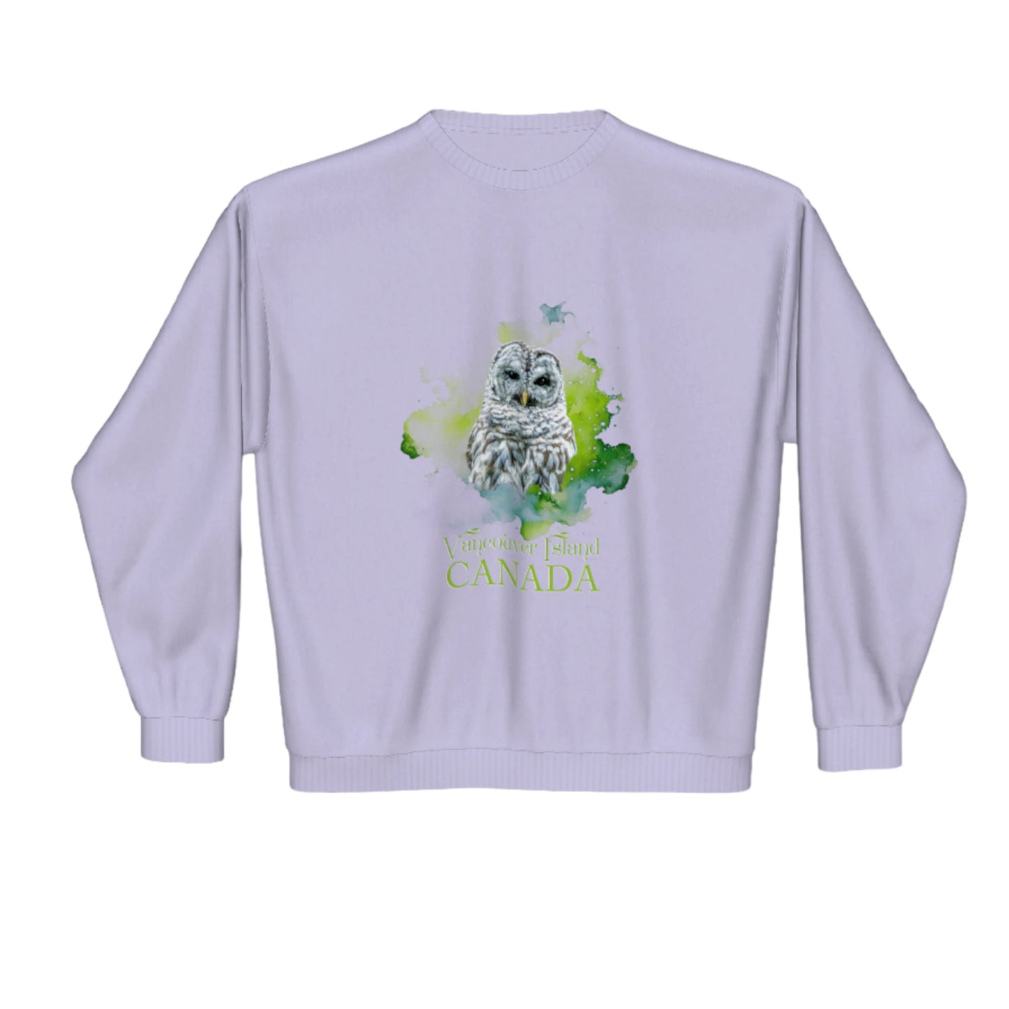Wise Owl Vancouver Island Canada Premium Crewneck Sweatshirt
