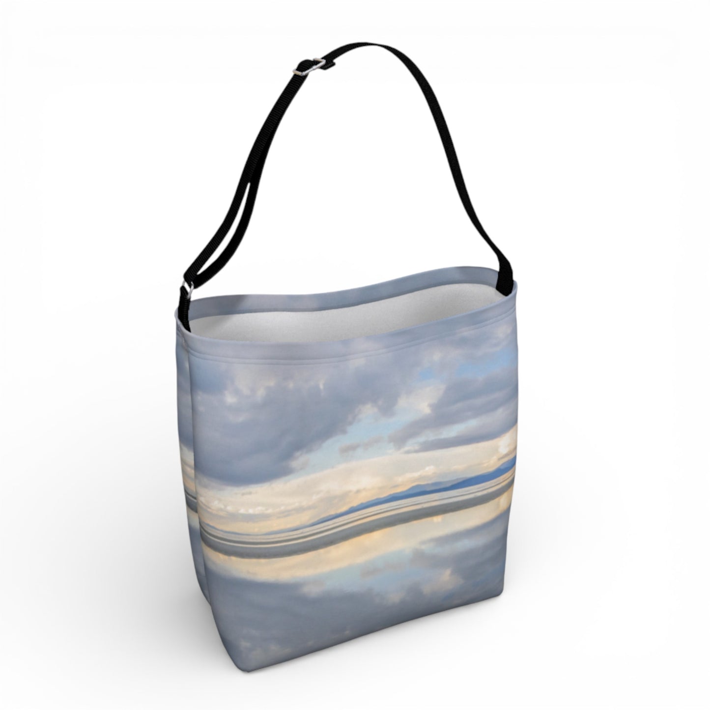 Light Language Parksville Beach Neoprene Day Tote: Enchanting Coastal Landscape Print Bag