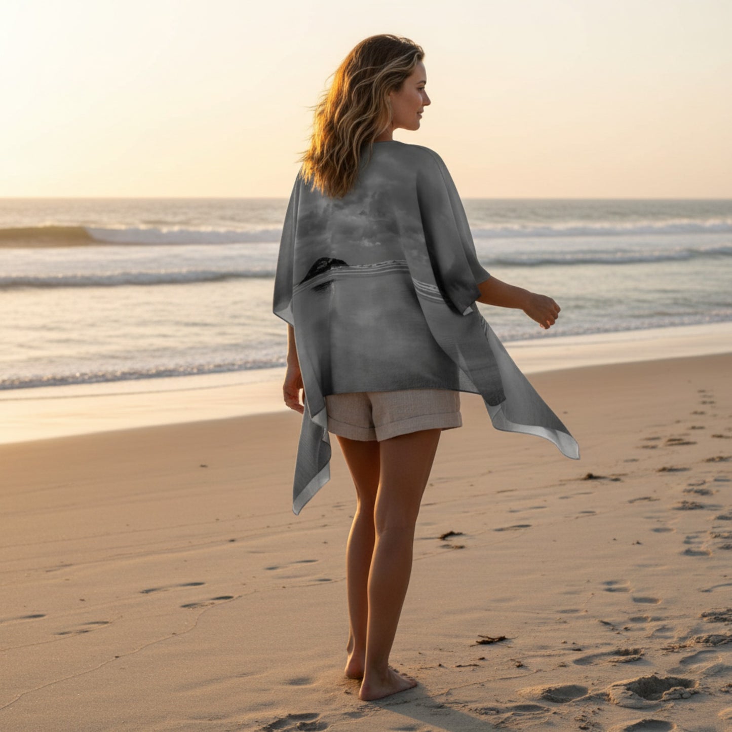 Long Beach Tofino Draped Kimono