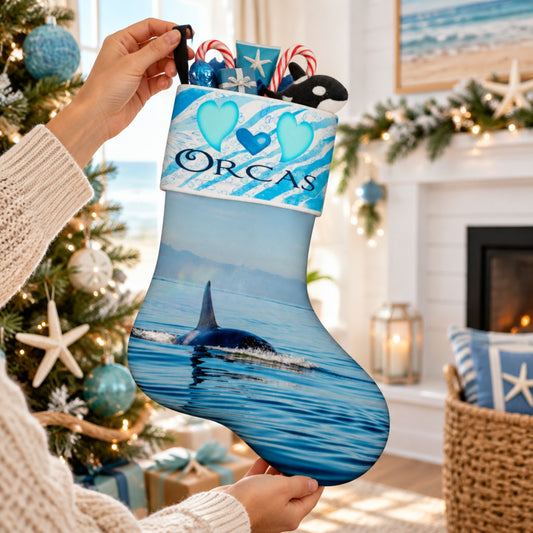 Love Orcas Holiday Stocking