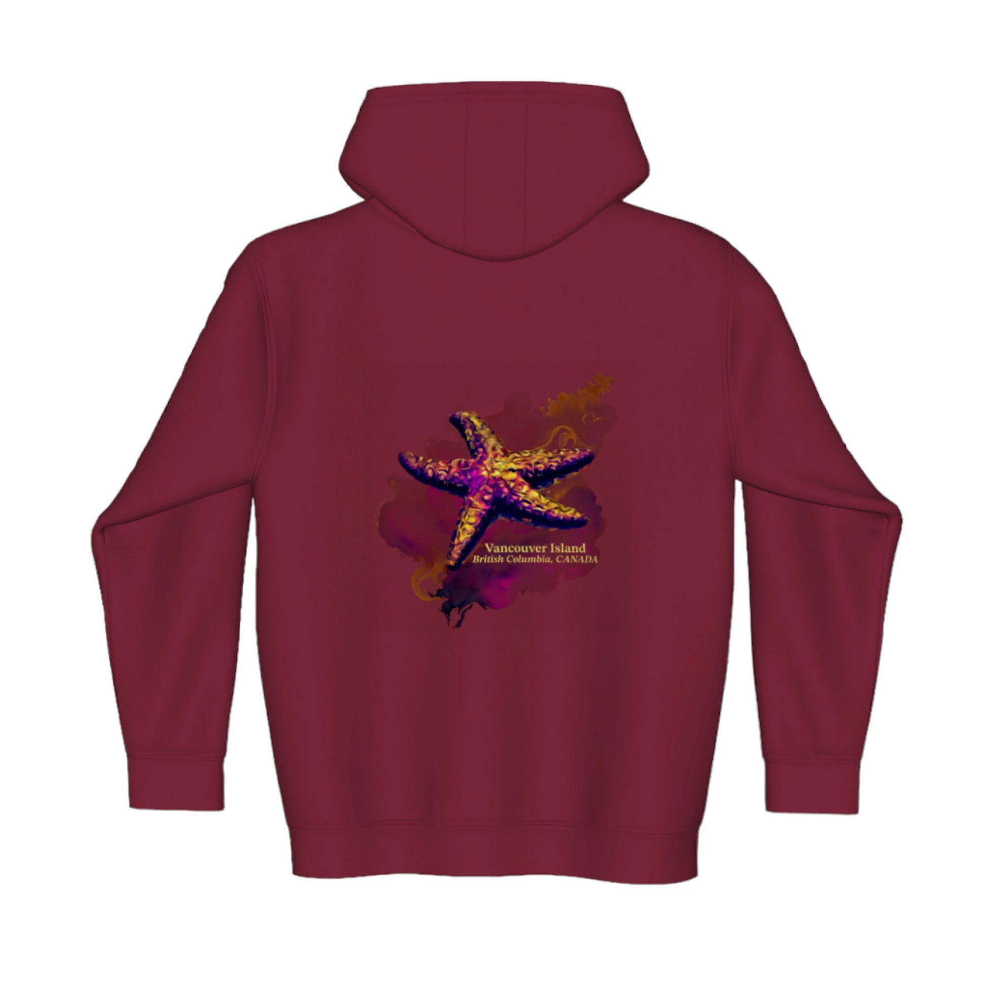 Star Track Vancouver Island BC Canada Premium Zipper Hoodie back