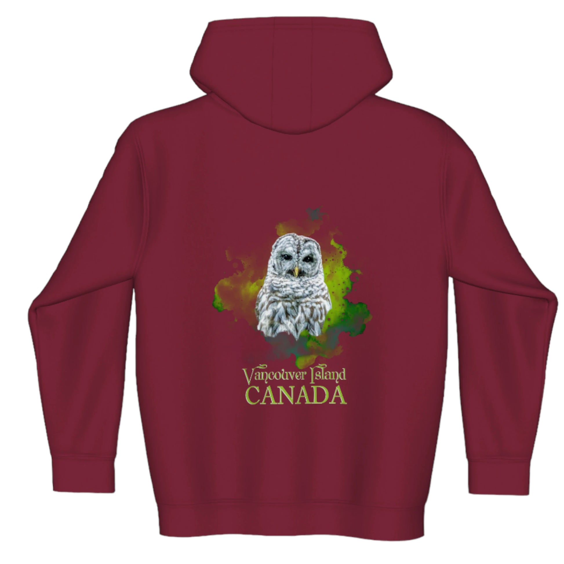 Wise Owl Vancouver Island Canada Premium Zipper Hoodie