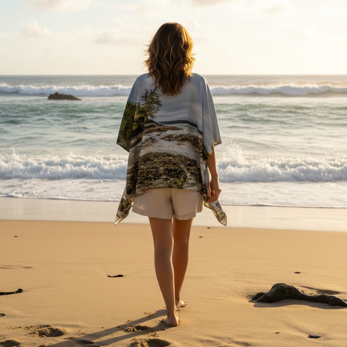 MacKenzie Beach Tofino Draped Kimono