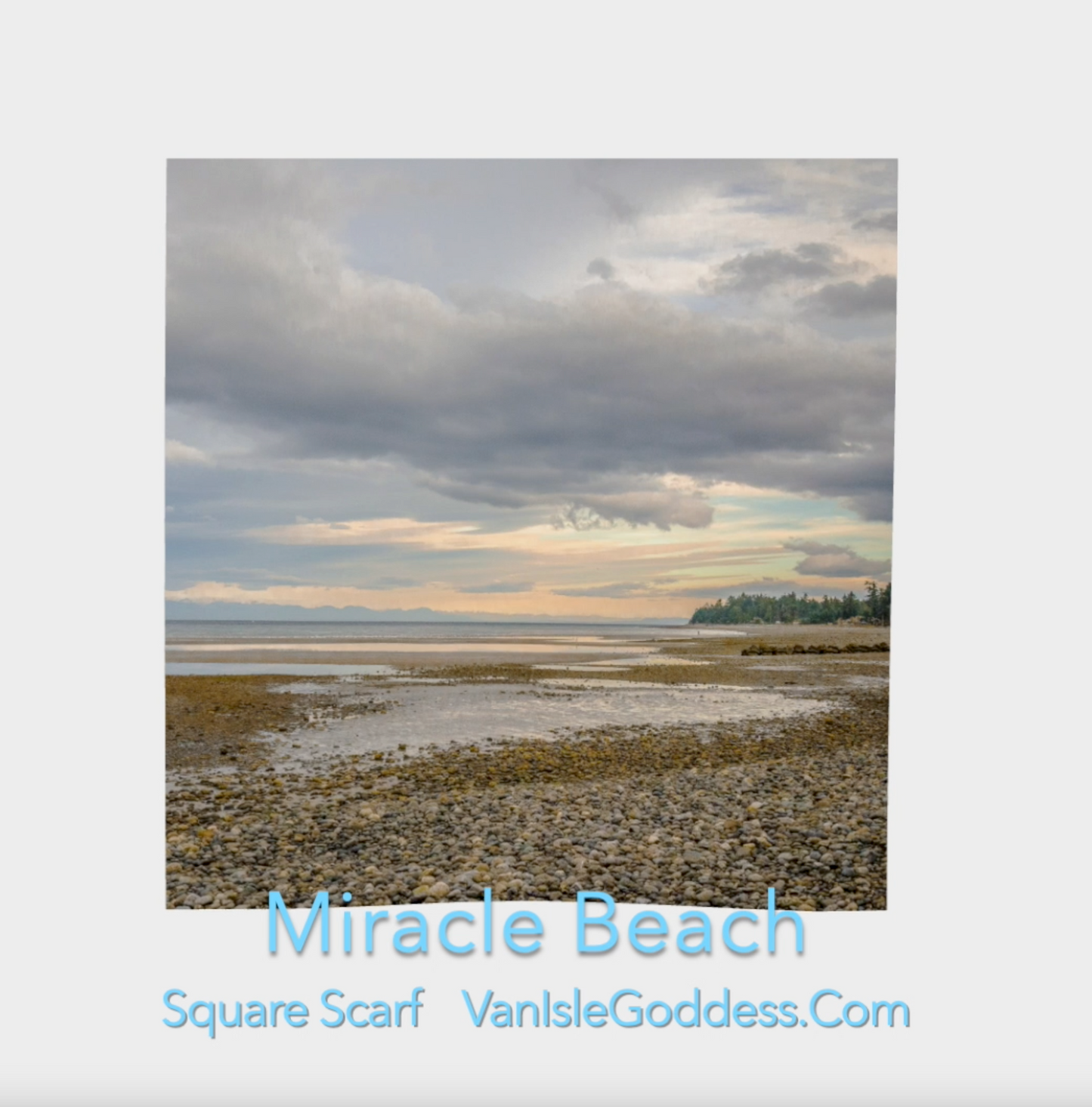 Miracle Beach square scarf shown full size.