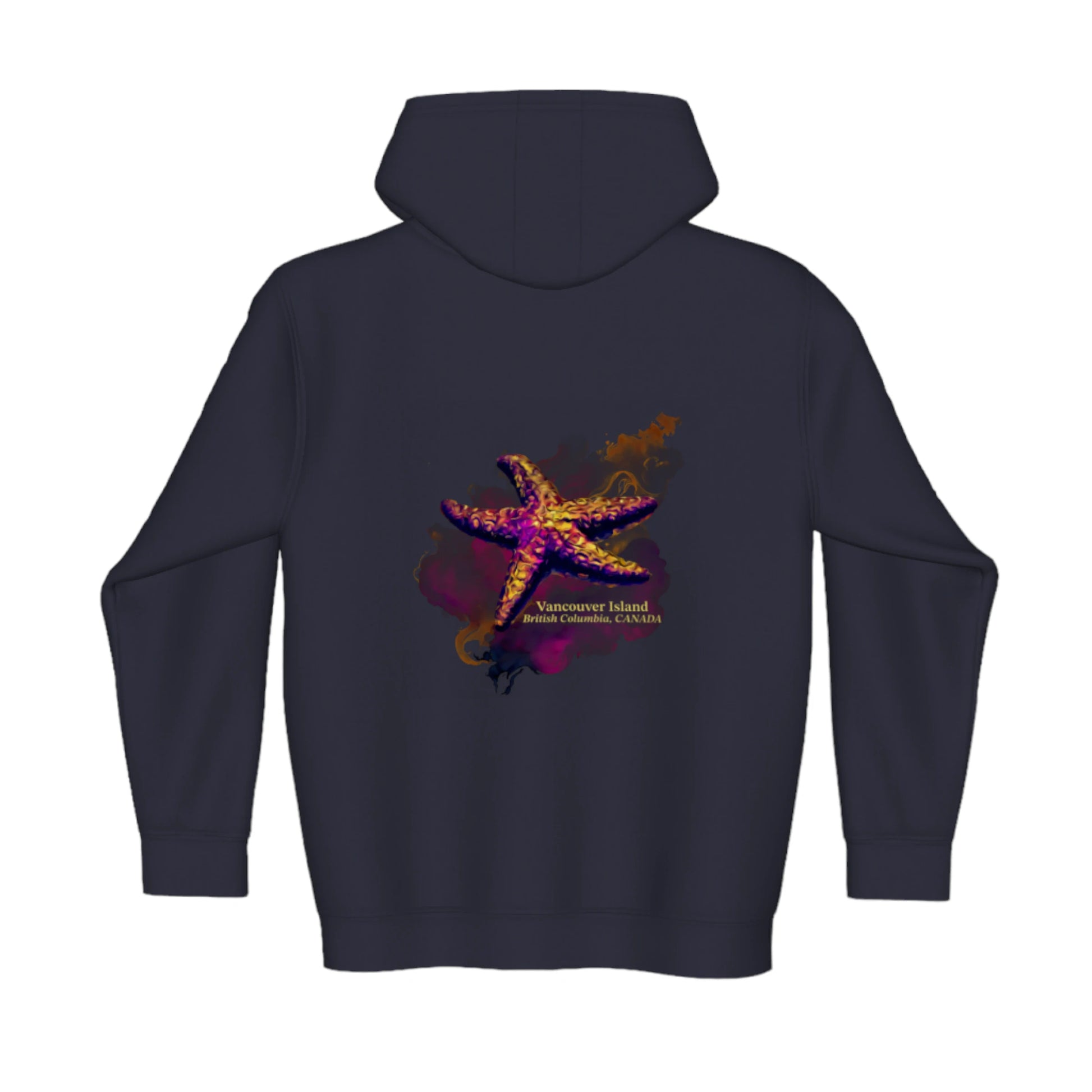 Star Track Vancouver Island BC Canada Premium Zipper Hoodie back