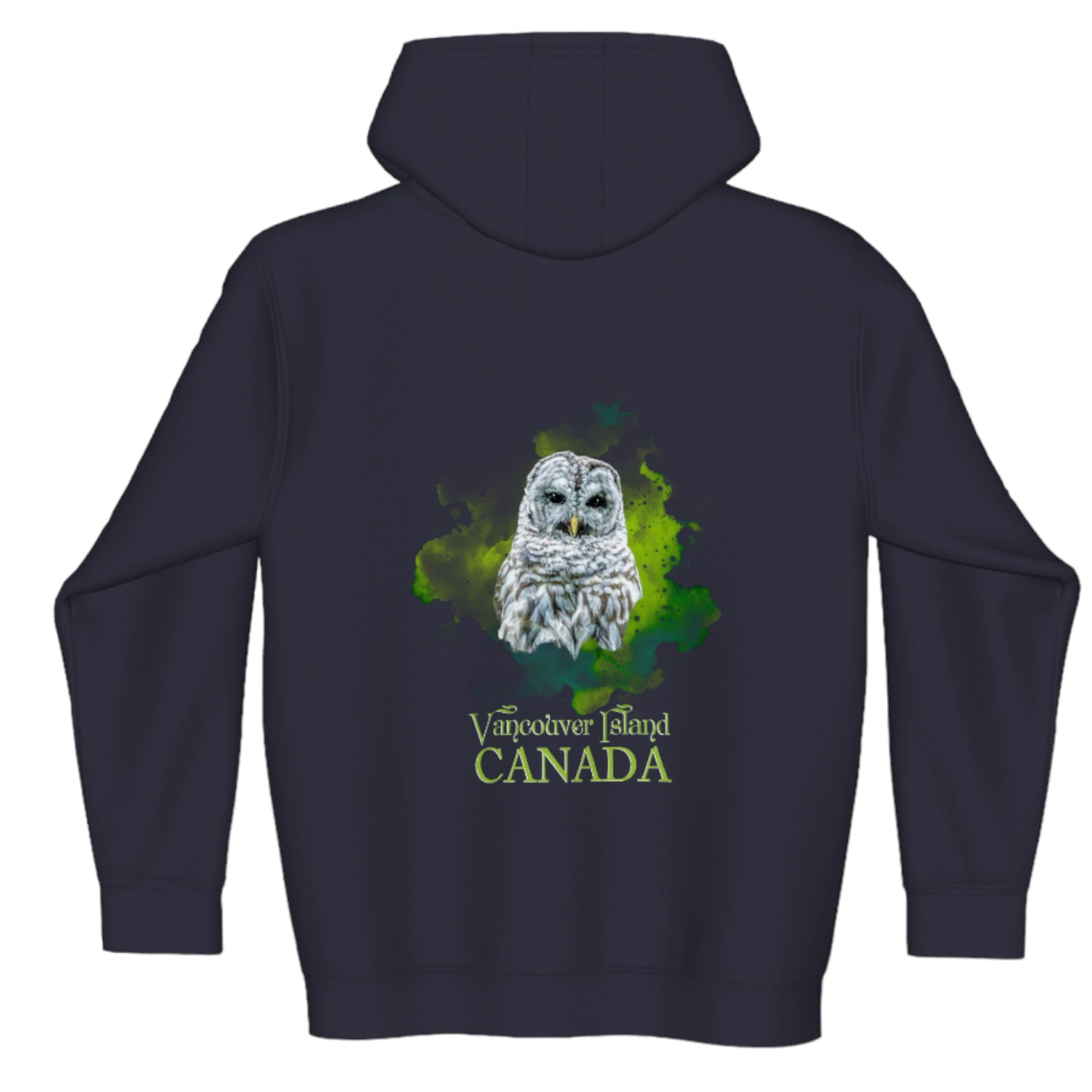 Wise Owl Vancouver Island Canada Premium Zipper Hoodie