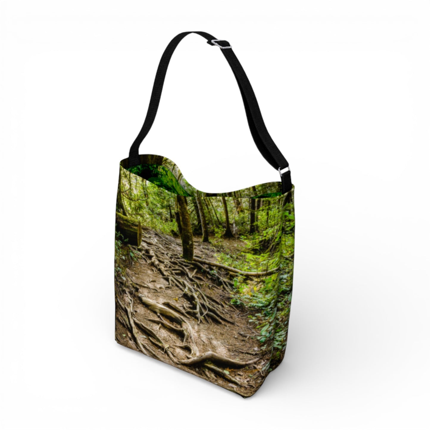 Tote bag with a forest design on a white background