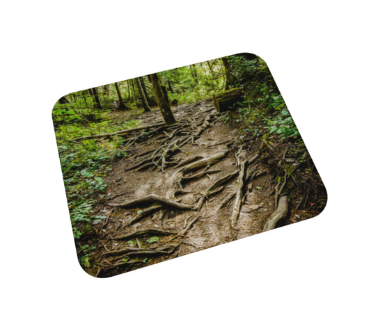 Nymph Falls Trail Desk Mat Mousepad