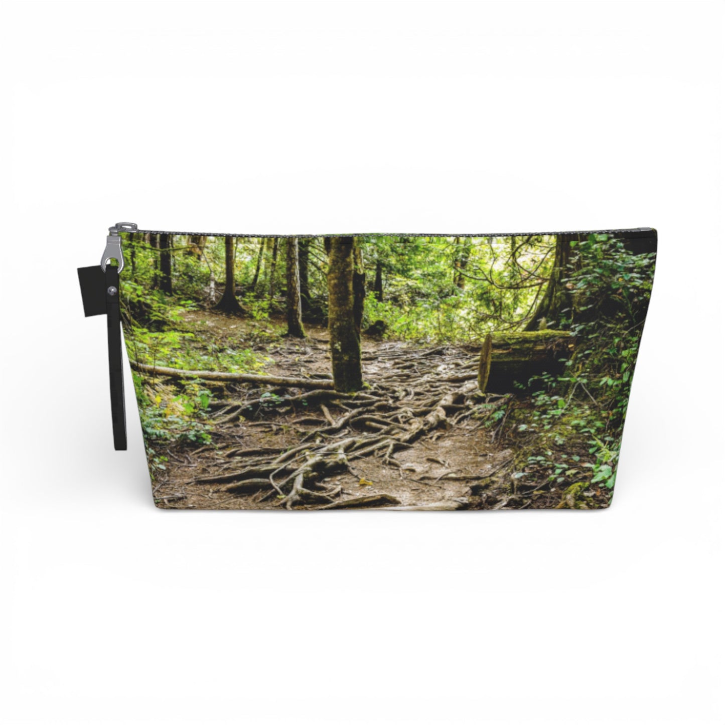 Nymph Falls Trail Makeup Travel Bag: Enchanting Forest Landscape Cosmetic Case