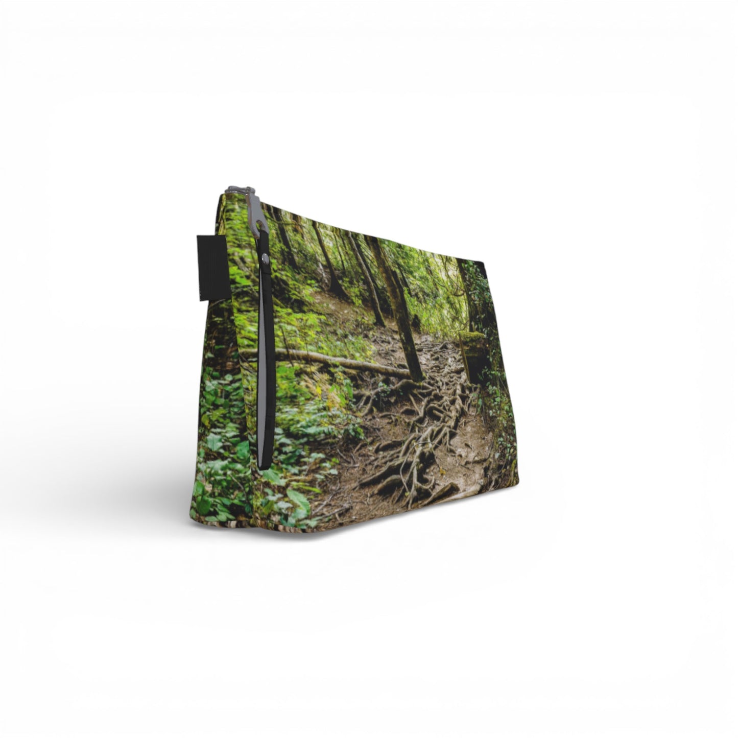 Nymph Falls Trail Makeup Travel Bag: Enchanting Forest Landscape Cosmetic Case