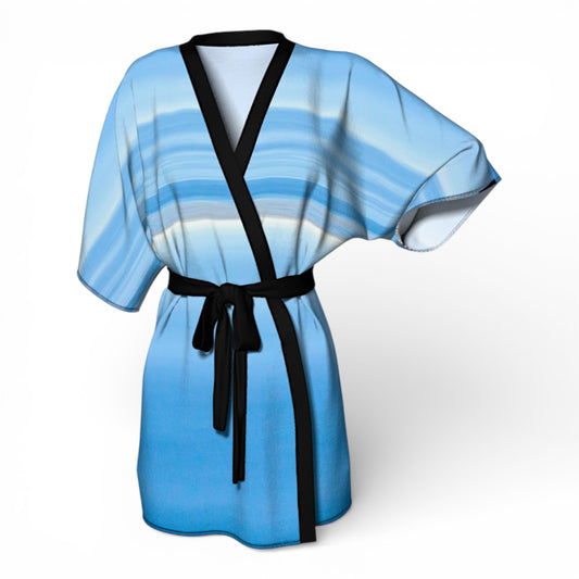Ocean Blue Kimono Robe