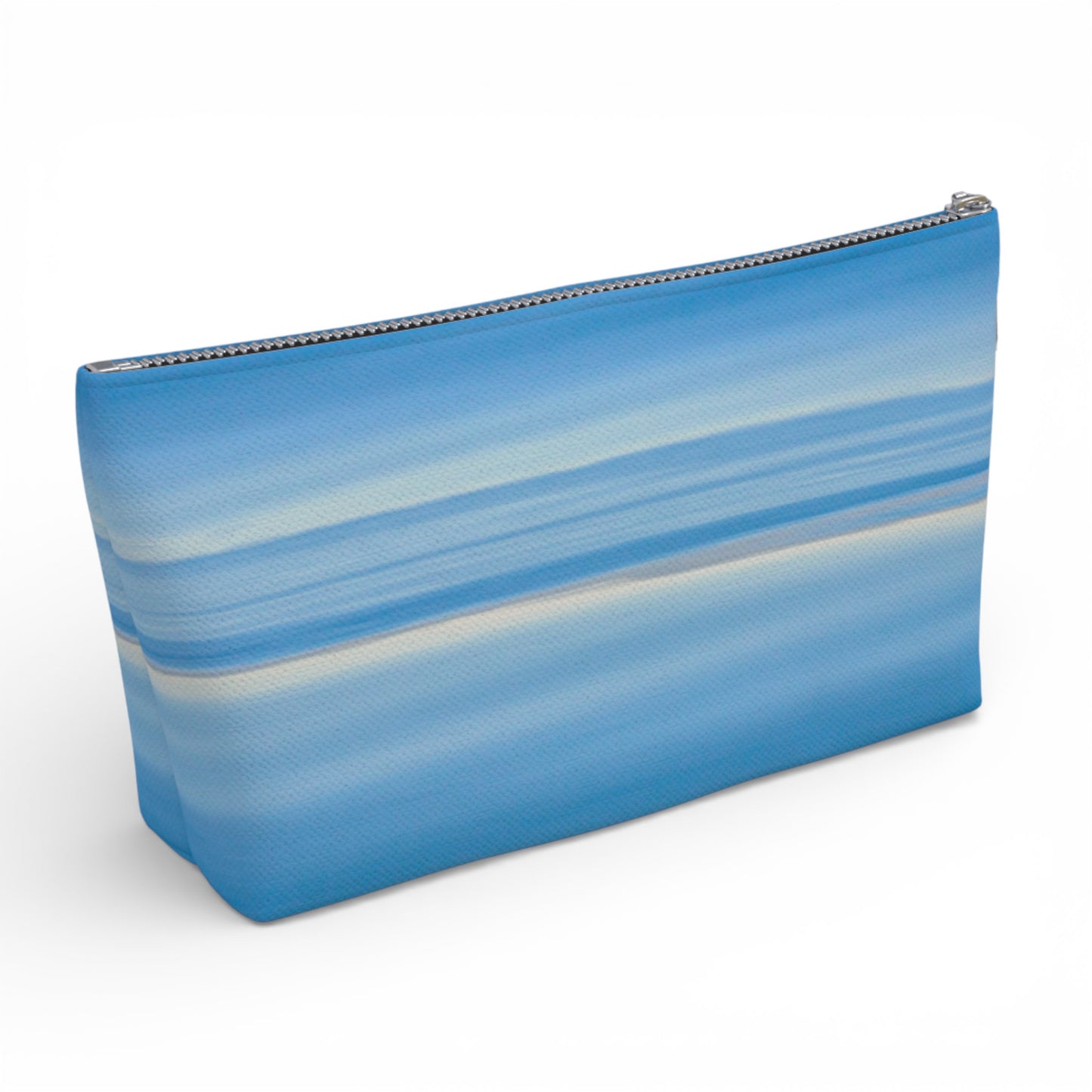 Ocean Blue Horizon Makeup Travel Bag: Serene Coastal-Inspired Cosmetic Case