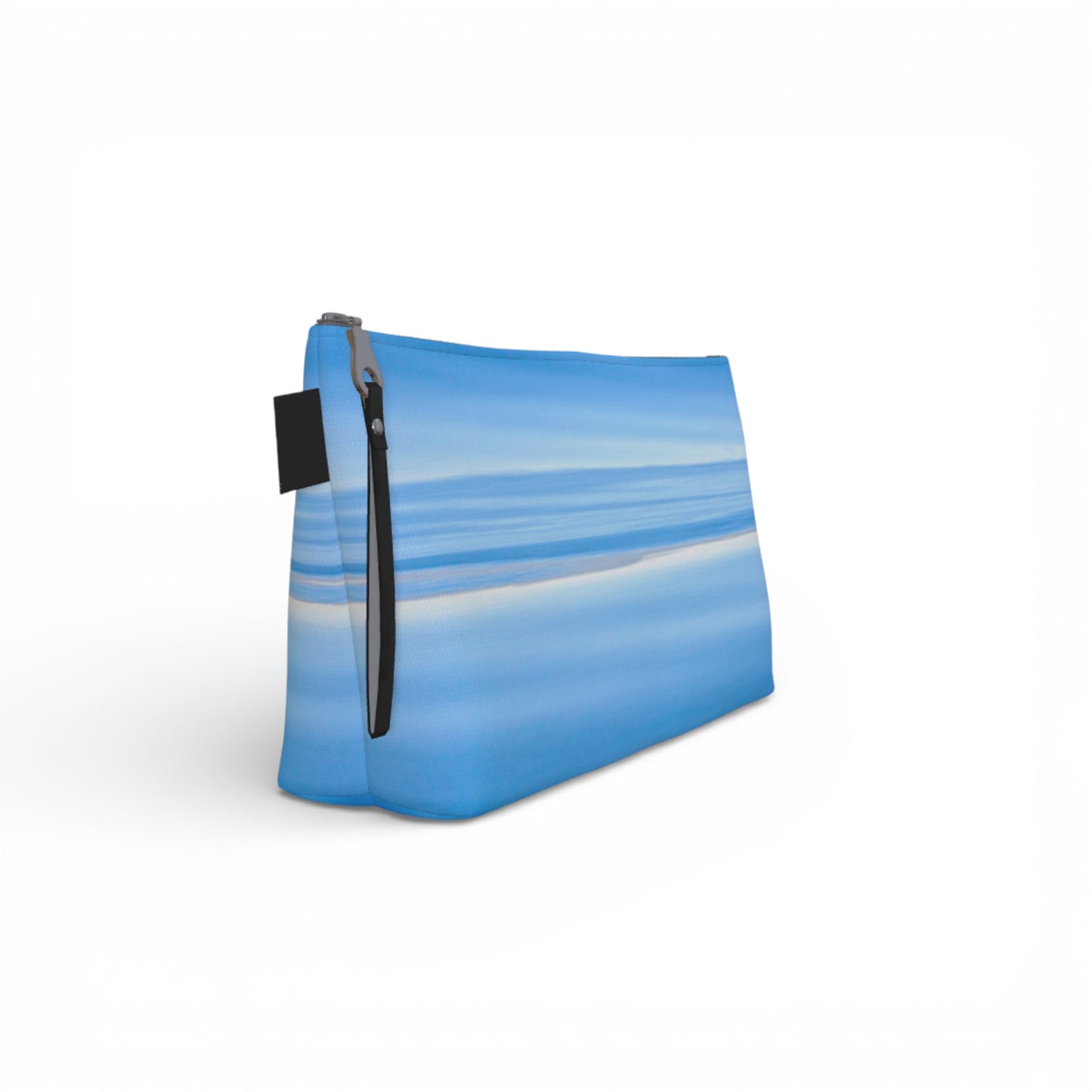 Ocean Blue Horizon Makeup Travel Bag: Serene Coastal-Inspired Cosmetic Case