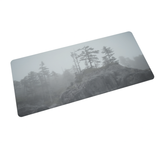 Ocean Fog West Coast Landscape Large Desk Mat